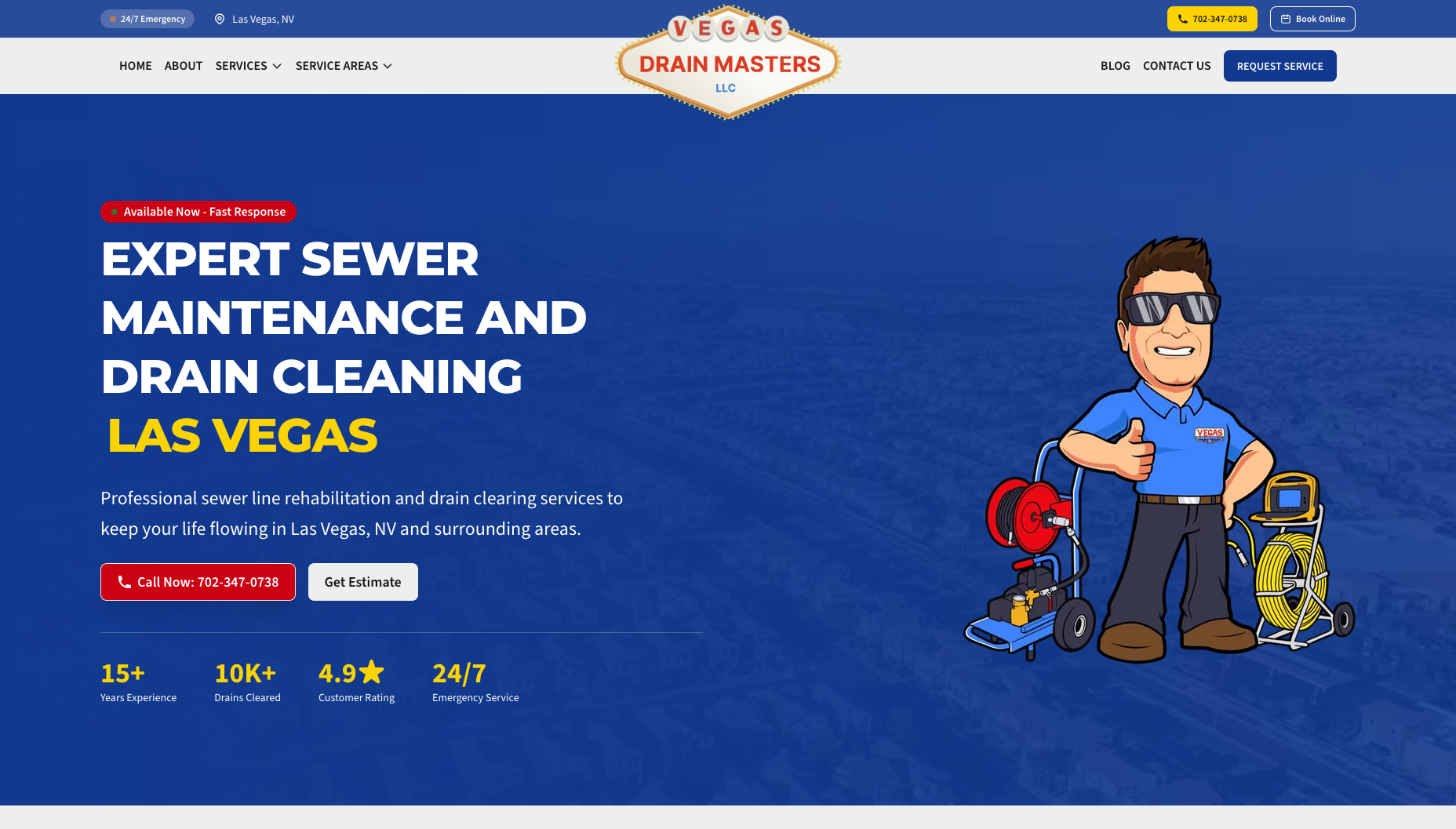 Vegas Drain Masters website redesign